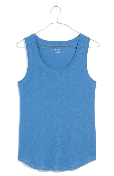 Shop Madewell Whisper Cotton Tank In Hermitage Blue