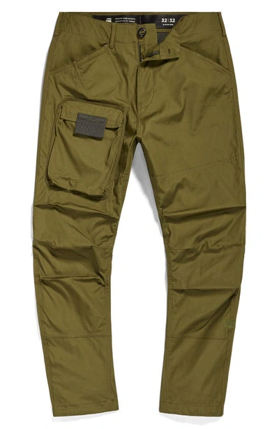 Shop G-star 3d Cotton Regular Tapered Cargo Pants In Dark Olive