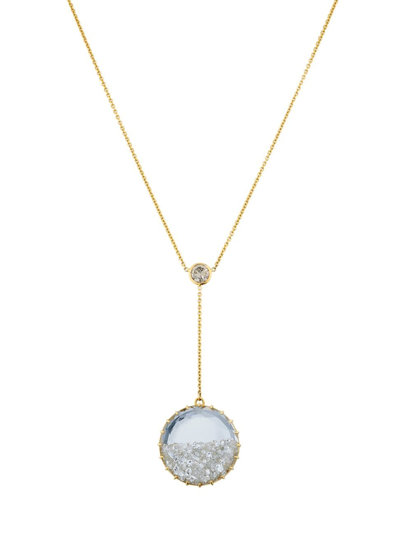 Shop Renee Lewis Women's Shake 18k Yellow Gold & 5.61 Tcw Diamond Lariat Necklace