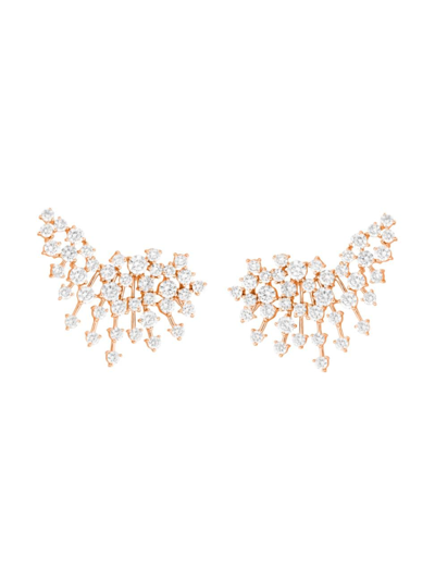 Shop Hueb Women's Luminus 18k Rose Gold & Diamond Earrings In 18k And Diamonds