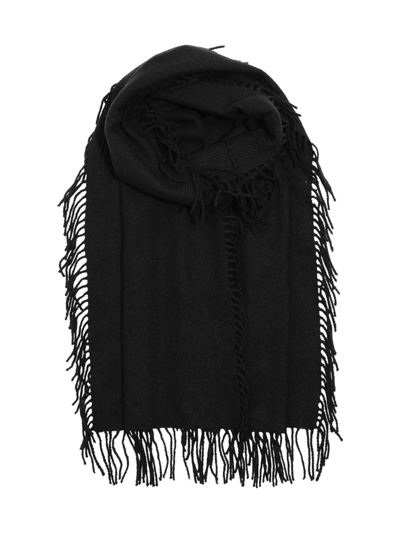 Shop Polo Ralph Lauren Women's Fringed Cashmere Wrap In Polo Black