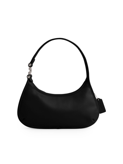 Shop Coach Women's Eve Leather Shoulder Bag In Black