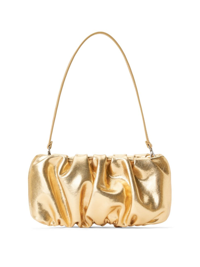 Shop Staud Women's Bean Metallic Leather Convertible Bag In Gold