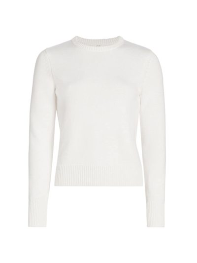 Shop Co Women's Tton-blend Crewneck Sweater In White