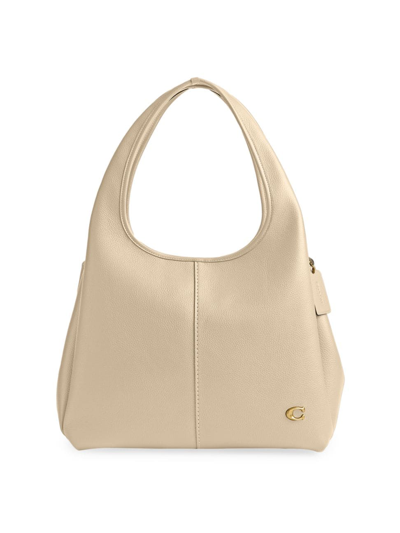 Shop Coach Women's Lana Pebble Leather Shoulder Bag In Ivory