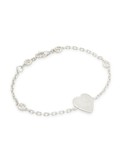 Shop Gucci Women's Sterling Silver Gg Chain Bracelet
