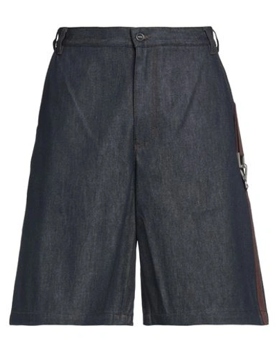 Shop Jacquemus Man Denim Shorts Blue Size 34 Organic Cotton