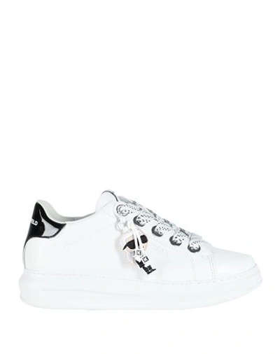 Shop Karl Lagerfeld Woman Sneakers White Size 6 Leather