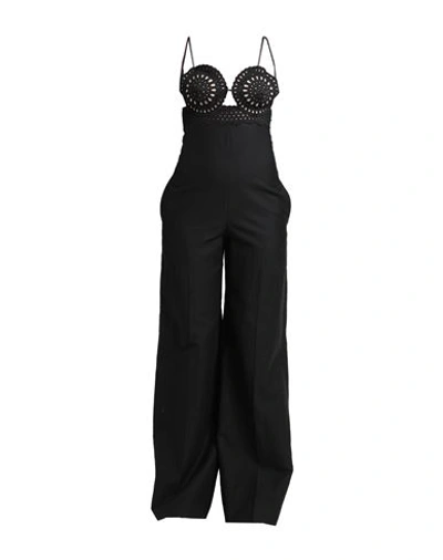 Stella Mccartney Broderie Anglaise Bustier Jumpsuit In Black
