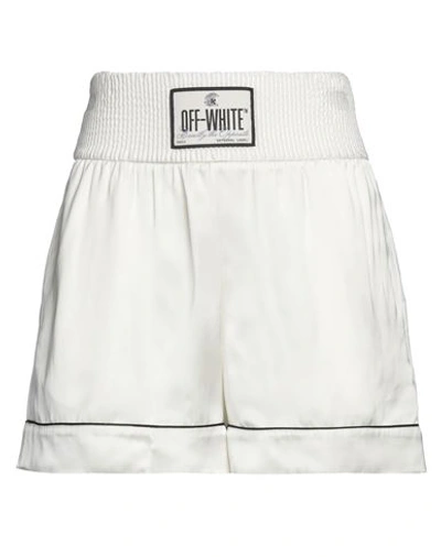 Shop Off-white Woman Shorts & Bermuda Shorts Off White Size 6 Viscose, Polyester