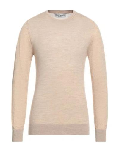 Shop Dolce & Gabbana Man Sweater Beige Size 46 Virgin Wool