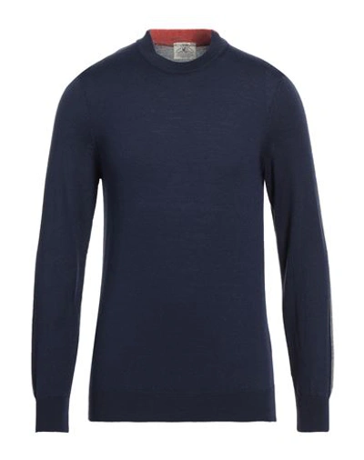 Mqj Man Sweater Midnight Blue Size 42 Wool, Acrylic In Blue