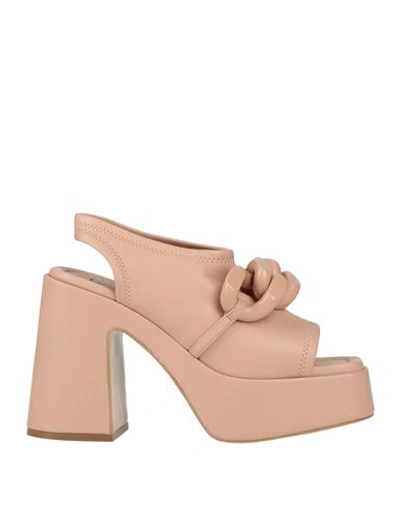 Shop Stella Mccartney Woman Sandals Blush Size 8 Textile Fibers In Pink