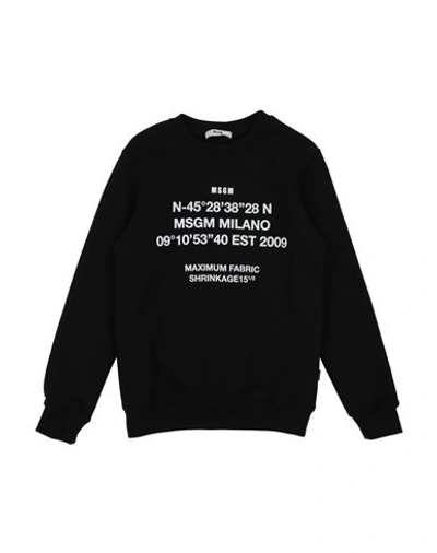 Shop Msgm Toddler Sweatshirt Black Size 4 Cotton