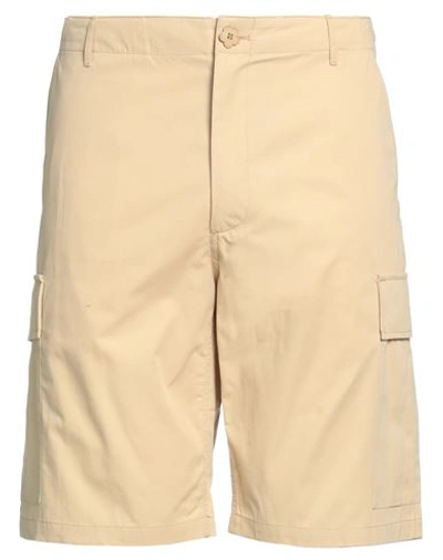 Shop Kenzo Man Shorts & Bermuda Shorts Beige Size 34 Cotton