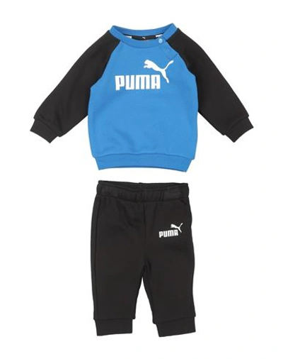 Shop Puma Minicats Ess Raglan Jogger Fl Newborn Baby Set Bright Blue Size 3 Cotton, Polyester, Elastane