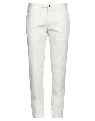 Shop Incotex Man Pants White Size 40 Cotton, Elastane