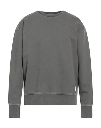 Shop Thom Browne Man Sweatshirt Grey Size 5 Cotton, Elastane