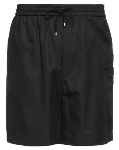 Shop Valentino Garavani Man Shorts & Bermuda Shorts Black Size 34 Cotton, Polyester, Polyamide