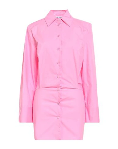 Shop Attico The  Woman Mini Dress Pink Size 6 Cotton