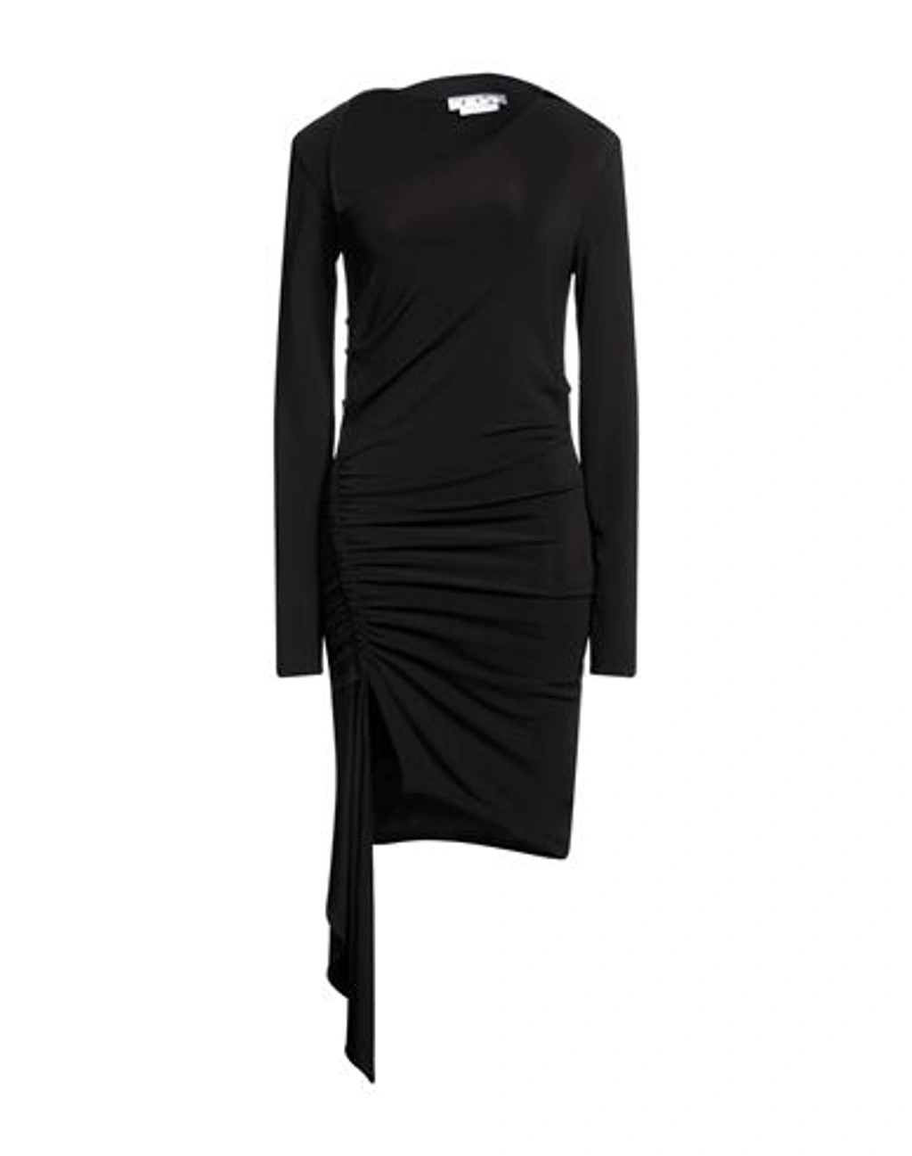 ワンピース Off-White Black stretch viscose mini dress Off-white Mini Asymmetric Black Dress With Cut-out And