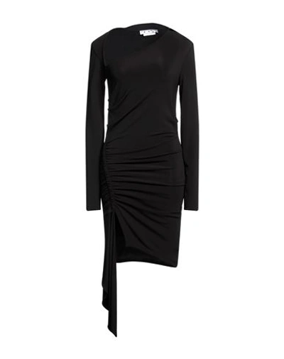 Shop Off-white Woman Mini Dress Black Size 8 Viscose, Elastane