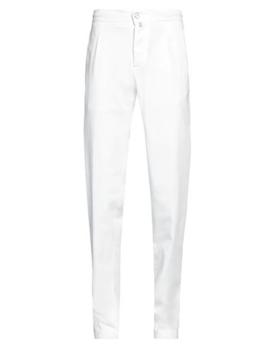 Shop Kiton Man Pants White Size 32 Lyocell, Elastane