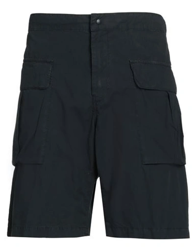 Shop Aspesi Man Shorts & Bermuda Shorts Steel Grey Size 34 Cotton