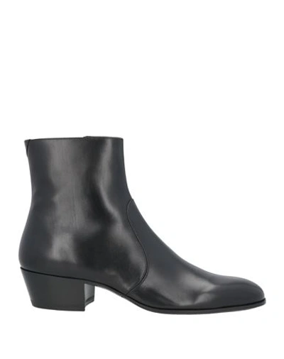 Shop Saint Laurent Man Ankle Boots Black Size 13 Leather