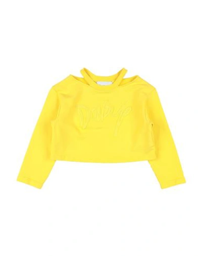 Dondup Toddler Girl Sweatshirt Yellow Size 4 Cotton, Elastane In Yellow