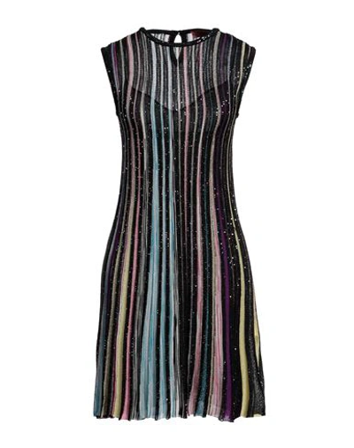 Shop Missoni Woman Mini Dress Black Size 6 Viscose, Polyamide, Polyester, Cupro