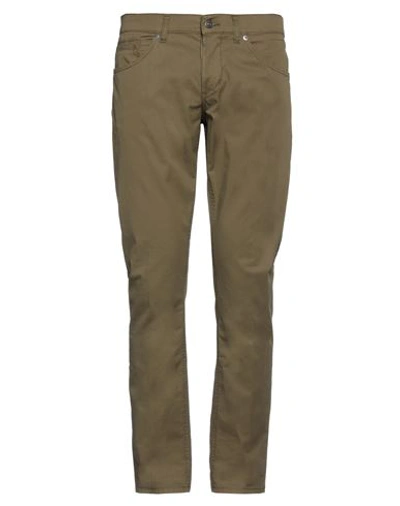 Shop Dondup Man Pants Brown Size 35 Cotton, Elastane