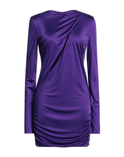Shop Versace Woman Mini Dress Purple Size 8 Viscose