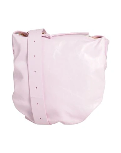 Shop Jil Sander Woman Cross-body Bag Light Pink Size - Soft Leather