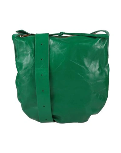 Shop Jil Sander Woman Cross-body Bag Emerald Green Size - Soft Leather