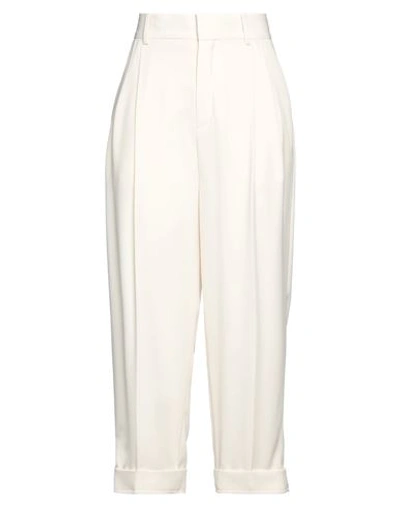 Shop Chloé Woman Pants Ivory Size 8 Triacetate, Polyester In White