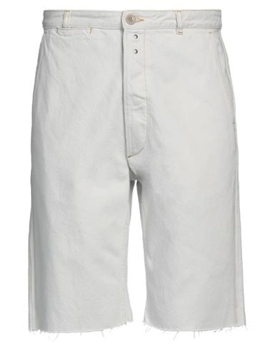 Shop Maison Margiela Man Denim Shorts Off White Size 34 Cotton