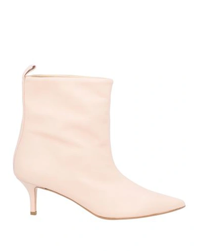 Shop Marc Ellis Woman Ankle Boots Light Pink Size 8 Soft Leather