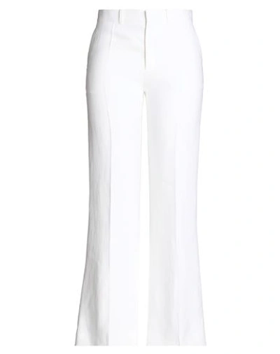Shop Chloé Woman Pants Ivory Size 6 Linen, Cotton In White