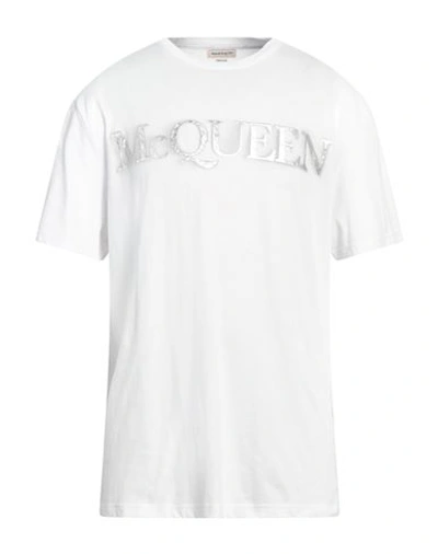 Shop Alexander Mcqueen Man T-shirt White Size Xl Cotton