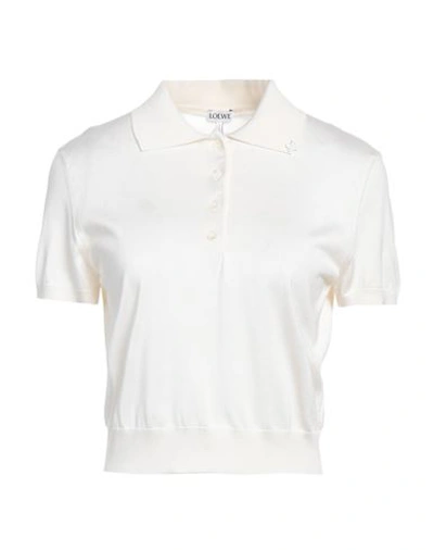 Shop Loewe Woman Sweater Ivory Size L Silk, Polyamide, Elastane In White