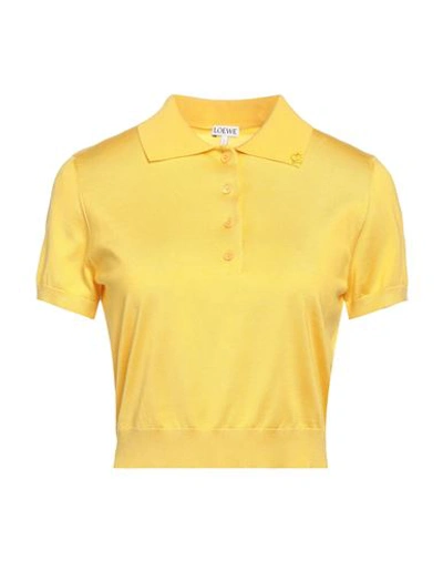 Shop Loewe Woman Sweater Ocher Size M Silk, Polyamide, Elastane In Yellow
