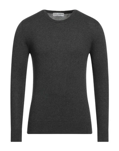 Shop Dolce & Gabbana Man Sweater Lead Size 46 Cotton In Grey