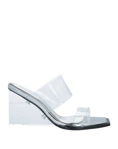 Shop Alexander Mcqueen Woman Sandals Transparent Size 8 Plastic