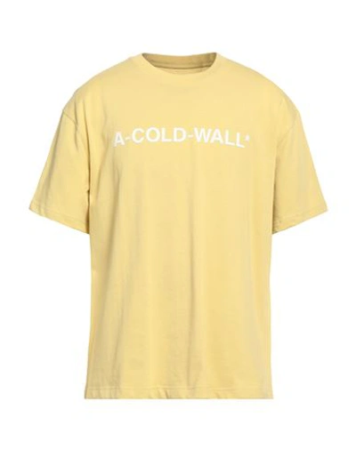 Shop A-cold-wall* Man T-shirt Light Yellow Size L Cotton