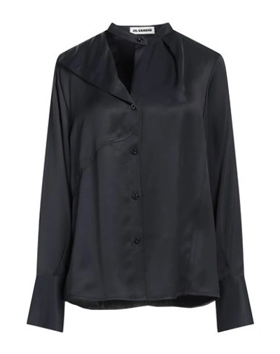 Shop Jil Sander Woman Shirt Black Size 4 Viscose