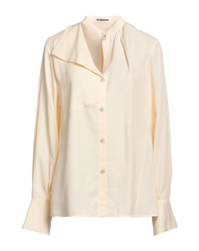 Shop Jil Sander Woman Shirt Ivory Size 8 Viscose In White