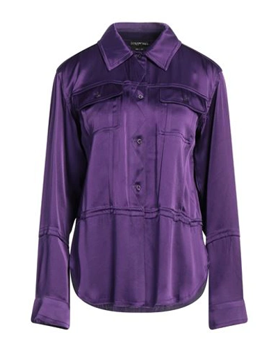 Shop Tom Ford Woman Shirt Purple Size 4 Acetate, Viscose