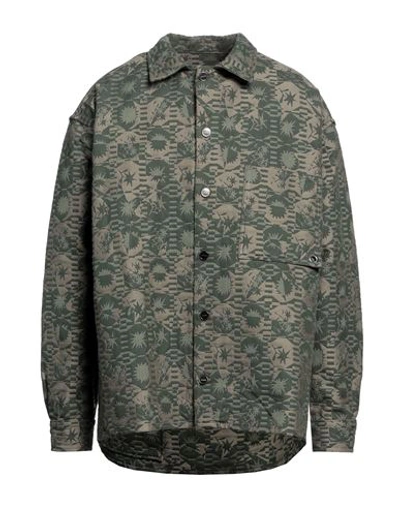 Shop Jacquemus Man Jacket Military Green Size 40 Cotton, Polyester