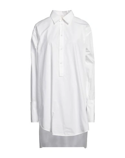 Shop Loewe Woman Mini Dress White Size 6 Cotton, Polyester